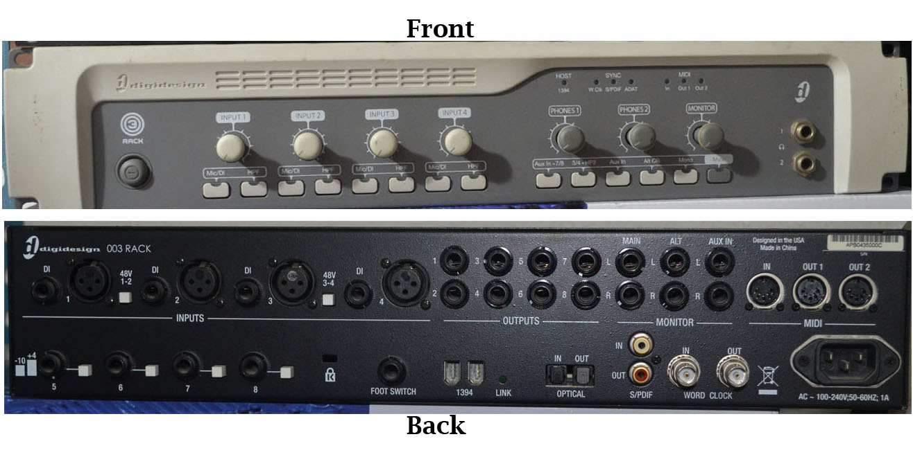 Pro Tools Ignition Pack 2 + Digit Design Rack 3 Interface de 8 canales - CD Programa y Cables